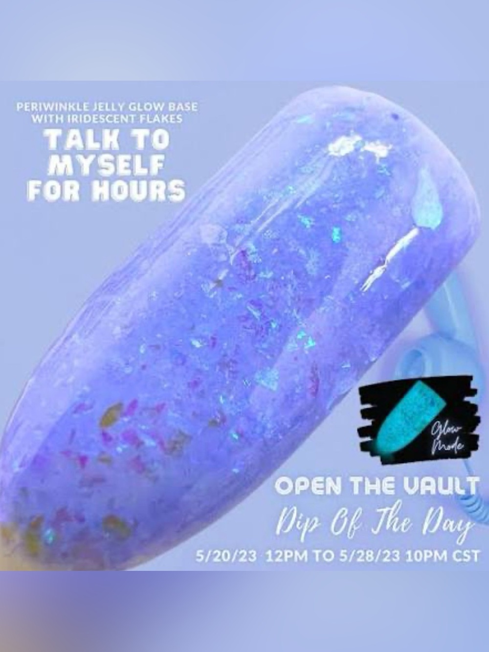 Sparkle & Co. Talk to Myself for Hours Lavender Glow Dip Powder